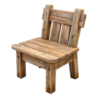 magnificent classic Wooden Chair Front View Isolated Transparent Background authentic png