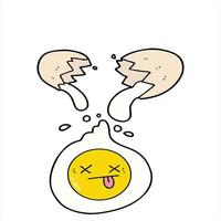 An egg with a broken shell and a face video