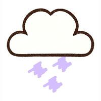 un nube con lluvia que cae en eso video