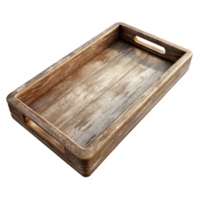 impressive vintage Wooden Serving Tray with Rustic Finish Transparent Background png