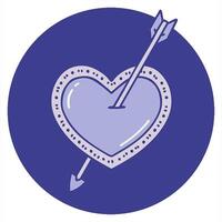 A heart with an arrow in it on a blue background video