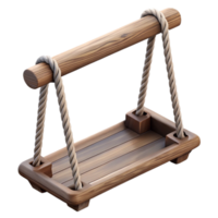 impressive modern Wooden Swing Hanging Empty Isolated Element original png