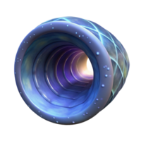 extraordinary minimalist Wormhole Tunnel Isolated on Transparent Background Side View genuine png