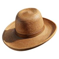 impressive abstract Woven Straw Hat with Wide Brim Isolated Element genuine png