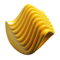 impressive minimalist Yellow Geometric Wave Pattern Cutout Isolated Element high resolution png