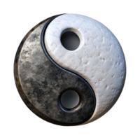 serene abstract Yin Yang Symbol Cutout with Black and White genuine png