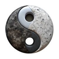 extraordinary rustic Yin Yang Symbol Cutout with Black and White genuine png