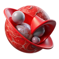 wonderful creative Parallel Universe Collision Abstract Art Red Transparent Background authentic png