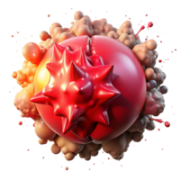 elegant modern Parallel Universe Collision Exploding Colors Red Transparent Background professional png