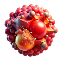 vibrant abstract Parallel Universe Collision Exploding Colors Red Transparent Background premium png