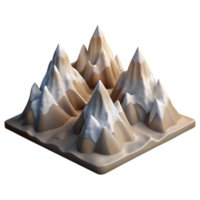 wonderful rustic Parallel Universe Mountain Range Isolated authentic png