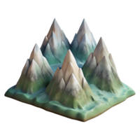 serene artistic Parallel Universe Mountain Range Isolated authentic png