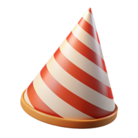 stunning abstract Party Hat Cone Shaped Striped Transparent Background high quality png