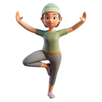 extraordinary contemporary Person Doing Yoga Pose in Studio Transparent Background png