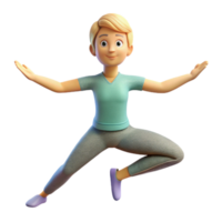 wonderful abstract Person Doing Yoga Pose in Studio Transparent Background authentic png