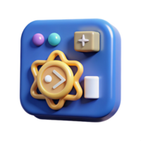 dramático minimalista quantum algoritmo desenvolvimento ícone Cortar fora com código editor profissional png