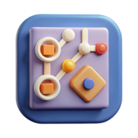dramatic abstract Quantum Algorithm Optimization Icon Cutout with Graph high resolution png