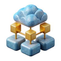 dramatic vintage Quantum Cloud Computing Architecture Diagram Isolated original png