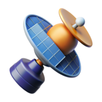 vibrant classic Quantum Communications Satellite Icon with Antenna genuine png