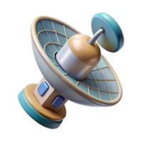 extraordinary contemporary Quantum Communications Satellite Icon with Antenna high quality png