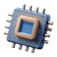 elegant rustic Quantum Computer Chip Circuitry Detail Cutout Element png
