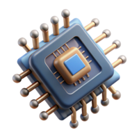 impressive classic Quantum Computer Chip Circuitry Detail Cutout Element detailed png