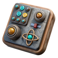 stunning vintage Quantum Computer Control Panel Cutout with Buttons and Dials authentic png
