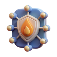 dramatic rustic Quantum Computer Network Security Cutout with Firewall Icon exclusive png