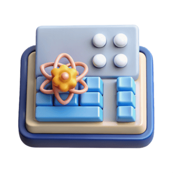 elegante creativo cuántico computadora programación icono separar con teclado alto calidad png