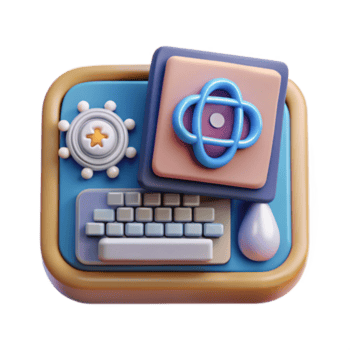 schön rustikal Quantum Computer Programmierung Symbol ausgeschnitten mit Tastatur hoch Auflösung png