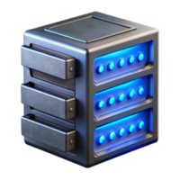 stunning classic Quantum Computer Server Rack Cutout with Blue Leds authentic png