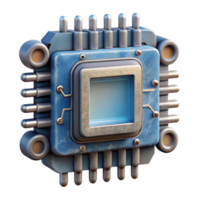 impressive creative Quantum Computer Processor Intricate Design Cutout premium png