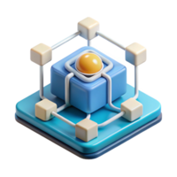 vibrant creative Quantum Computing Architecture Diagram Isolated on Transparent Background authentic png