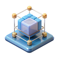 beautiful creative Quantum Computing Architecture Diagram Isolated on Transparent Background premium png