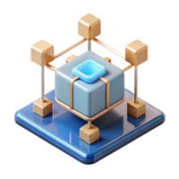 magnificent contemporary Quantum Computing Architecture Diagram Isolated on Transparent Background authentic png