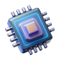 magnificent classic Quantum Computing Chip with Circuitry Design Transparent Background genuine png