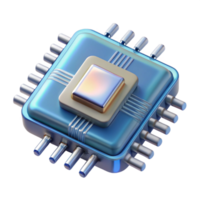 extraordinary classic Quantum Computing Chip with Circuitry Design Transparent Background original png
