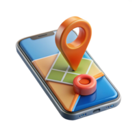 beautiful artistic Realistic 3d Smartphone Displaying Ar Navigation App Transparent Background original png