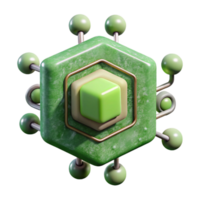 elegant modern Quantum Computing Network Node Green Circuit Isolated high quality png