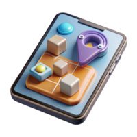 serene vintage Realistic 3d Tablet Displaying Ar Educational App Transparent Background detailed png