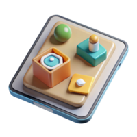magnificent minimalist Realistic 3d Tablet Displaying Ar Educational App Transparent Background detailed png