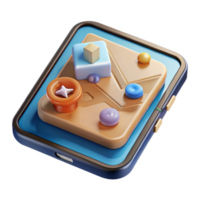 extraordinary rustic Realistic 3d Tablet Displaying Ar Educational App Transparent Background authentic png