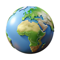 vibrant abstract Realistic Earth Globe Rotating Isolated Side View authentic png