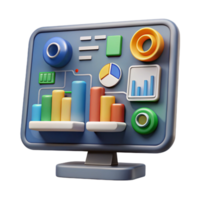 dramatic creative Real Time City Data Monitoring Dashboard Isolated Element detailed png