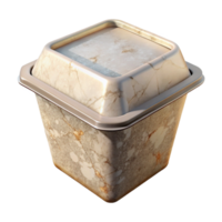 vibrant vintage Recyclable Takeout Container with Clear Lid Transparent Background authentic png