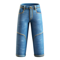 impressive rustic Recycled Denim Jeans Front View Isolated png