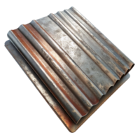 beautiful minimalist Recycled Metal Sheet Corrugated Texture high resolution png