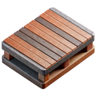 vibrant minimalist Recycled Plastic Decking Textured Surface Cutout Element high resolution png
