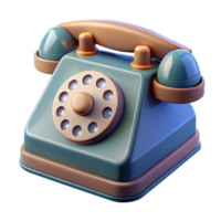 magnificent rustic Retro Telephone with Dial Tone Isolated Element professional png