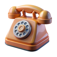 serene artistic Retro Telephone with Dial Tone Isolated Element detailed png